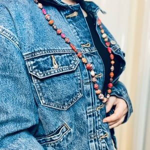 Recycled paper bead necklace from Uganda